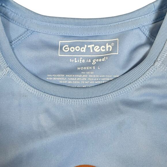 Life is Good Womens Large Tech T Shirt Top Activewear Breathe Athleisure Tee - Picture 6 of 12